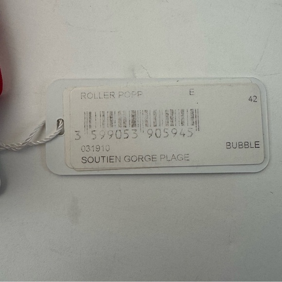 NWT ERES “Pop Roller” Button Detailed Halter Bikini Top Full Cup “Bubble” Pink - Picture 13 of 16